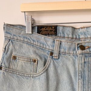 Eddie Bauer Light Blue Jean Shorts for Men
